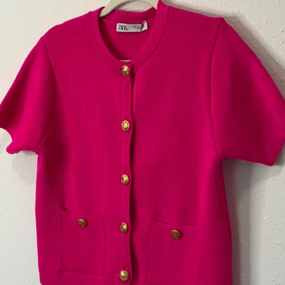 Zara Fuchsia Knit Top - Picture 9 of 9
